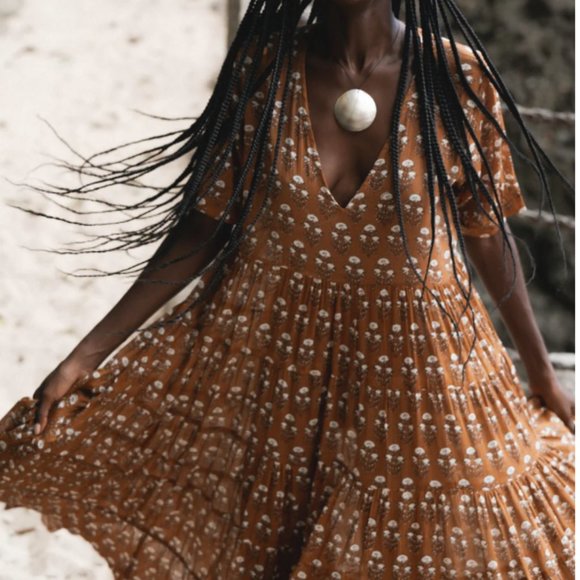 Daughters of India Dresses & Skirts - Daughters of India Chaaya Maxi Dress ~ Chai L SOLD OUT ON SITE